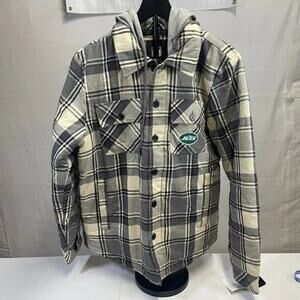 New York Jets NFL Team Apparel Flannel Hooded Jacket